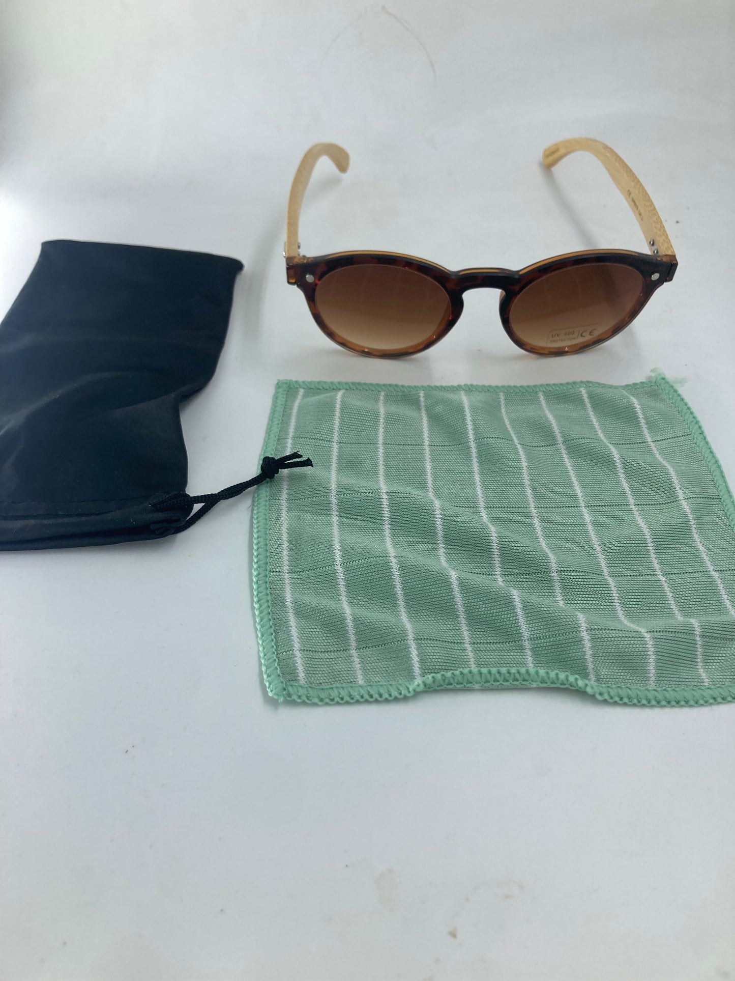 5. Sonnenbrille, Bügel aus Bambus und holz braun mit brun linse uv400 schutz