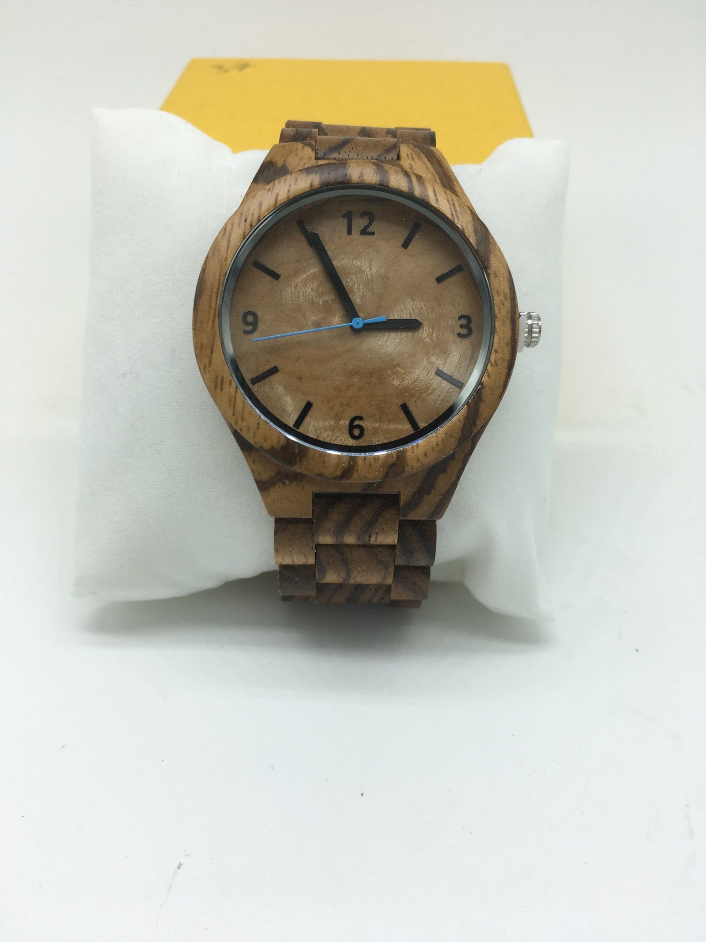 3. Komplett Holz Uhr L zebrano holz breite 44mm armband breite 24mm
