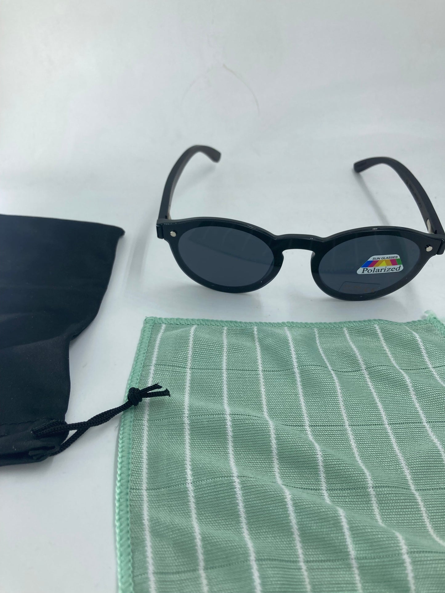 8. Sonnenbrille, Bügel aus Bambus und holz schwarz mit schwarz linse - polarized und uv400 schutz