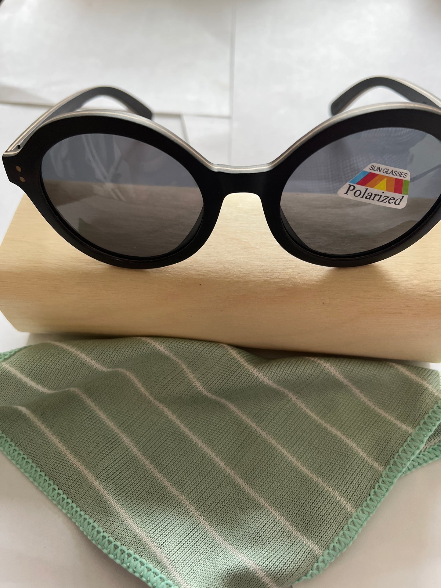 5.Sonnenbrille, Rahmen komplett aus Holz zebrano holz mit schwarz linse - polarized und uv400 nr 6072