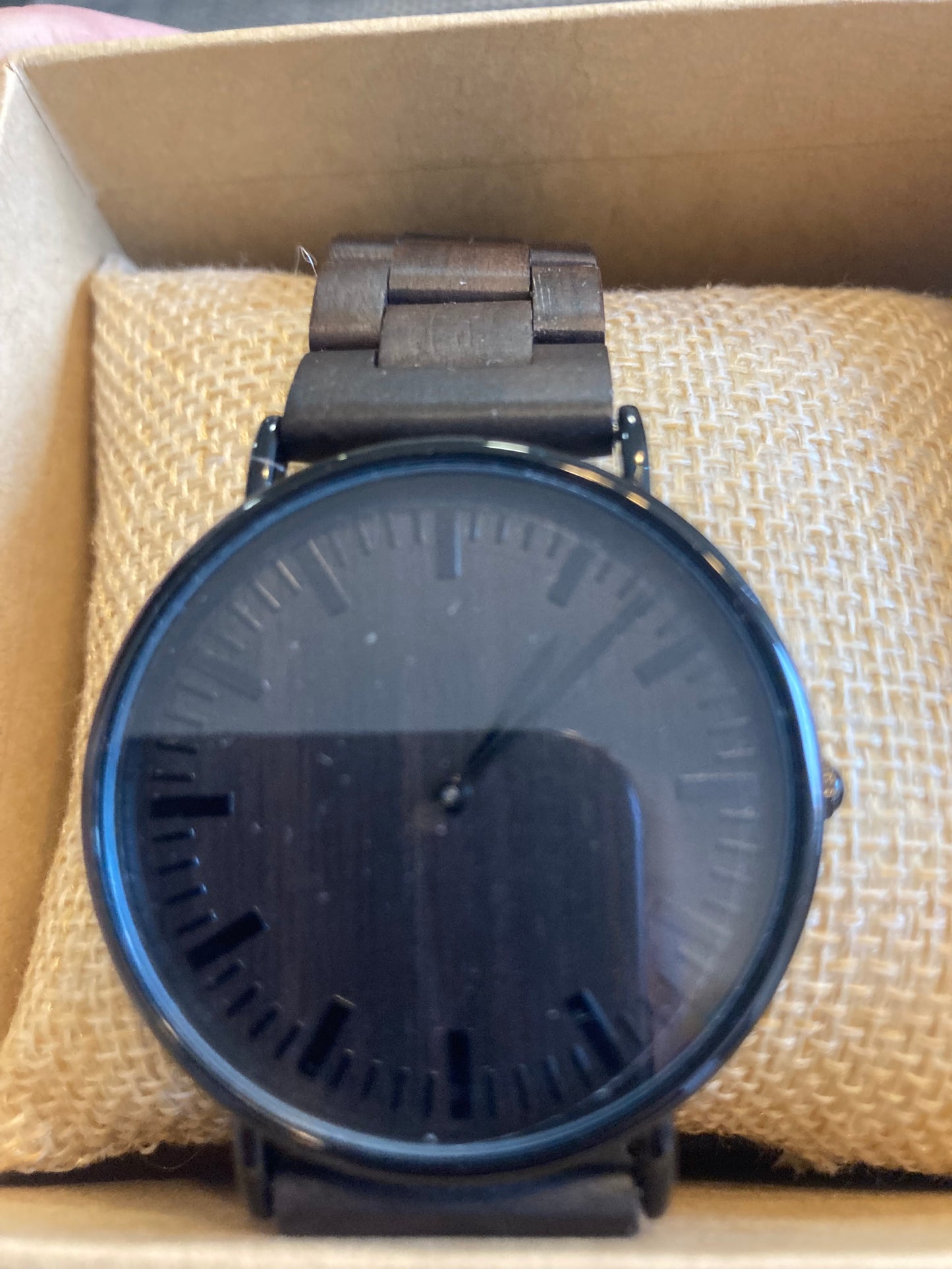 63. Komplett Holz Uhr L Ebony holz breite 43mm armband 20mm