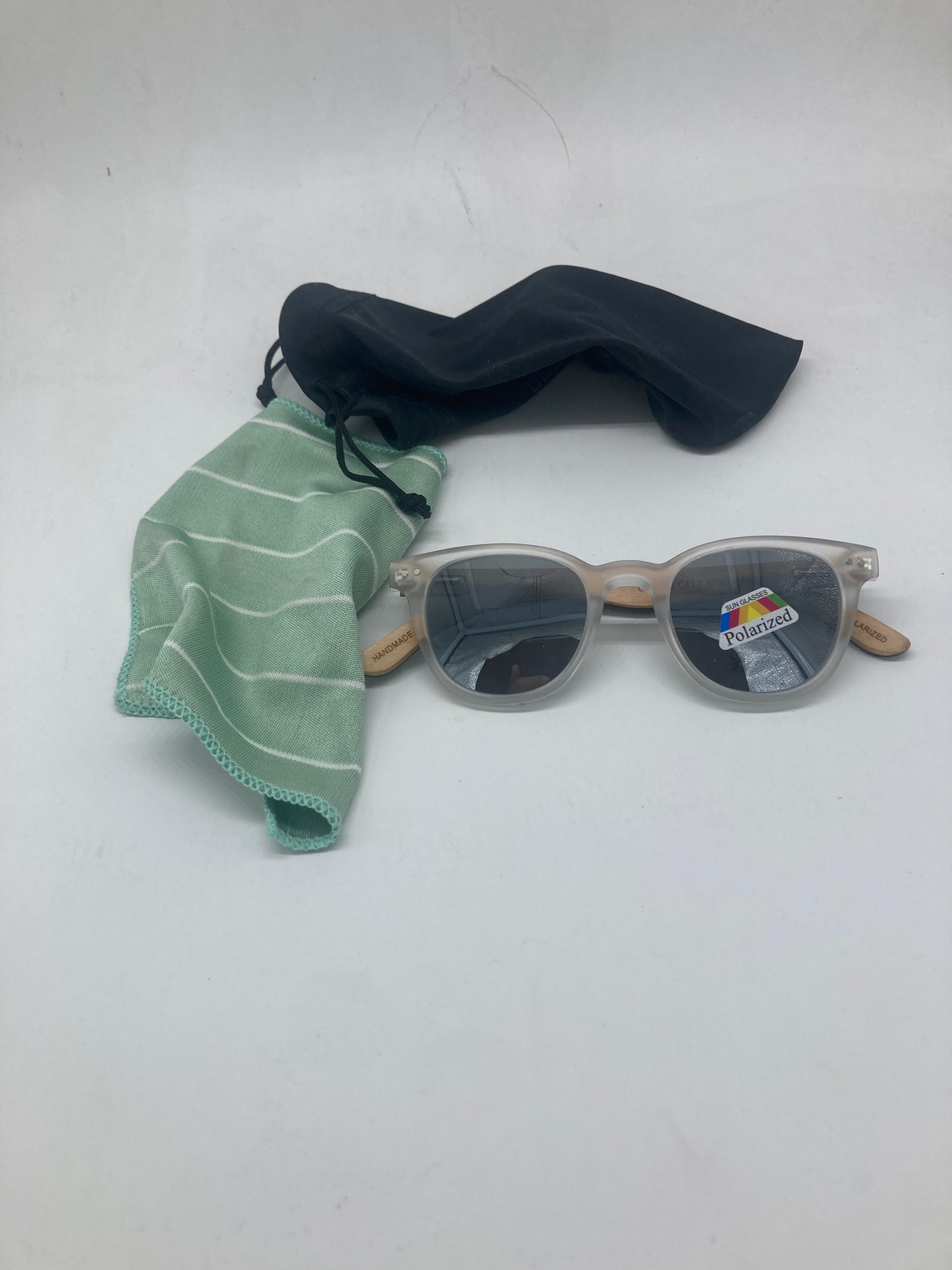 56. Sonnenbrille, Bügel aus Bambus und holz weiß sonnenbrille mit auch mit speigel linse,bügel aus bambus - uv400 schutz