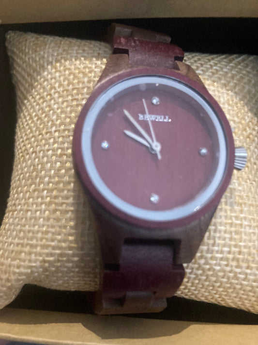 4. Komplett Holz Uhr S sandelholz und baumnuß 30mm armband breite 15mm