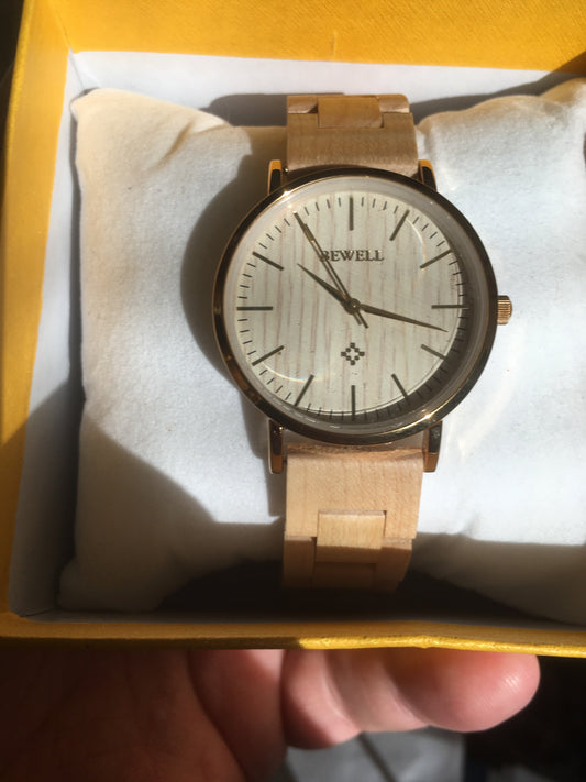 42. Komplett Holz Uhr S ahorn holz breite 30mm armband breite 15mm
