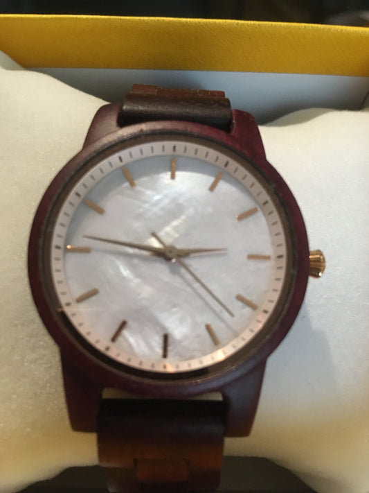 44. Komplett Holz Uhr S Rote sandelholz breite 36mm armband breite 15mm