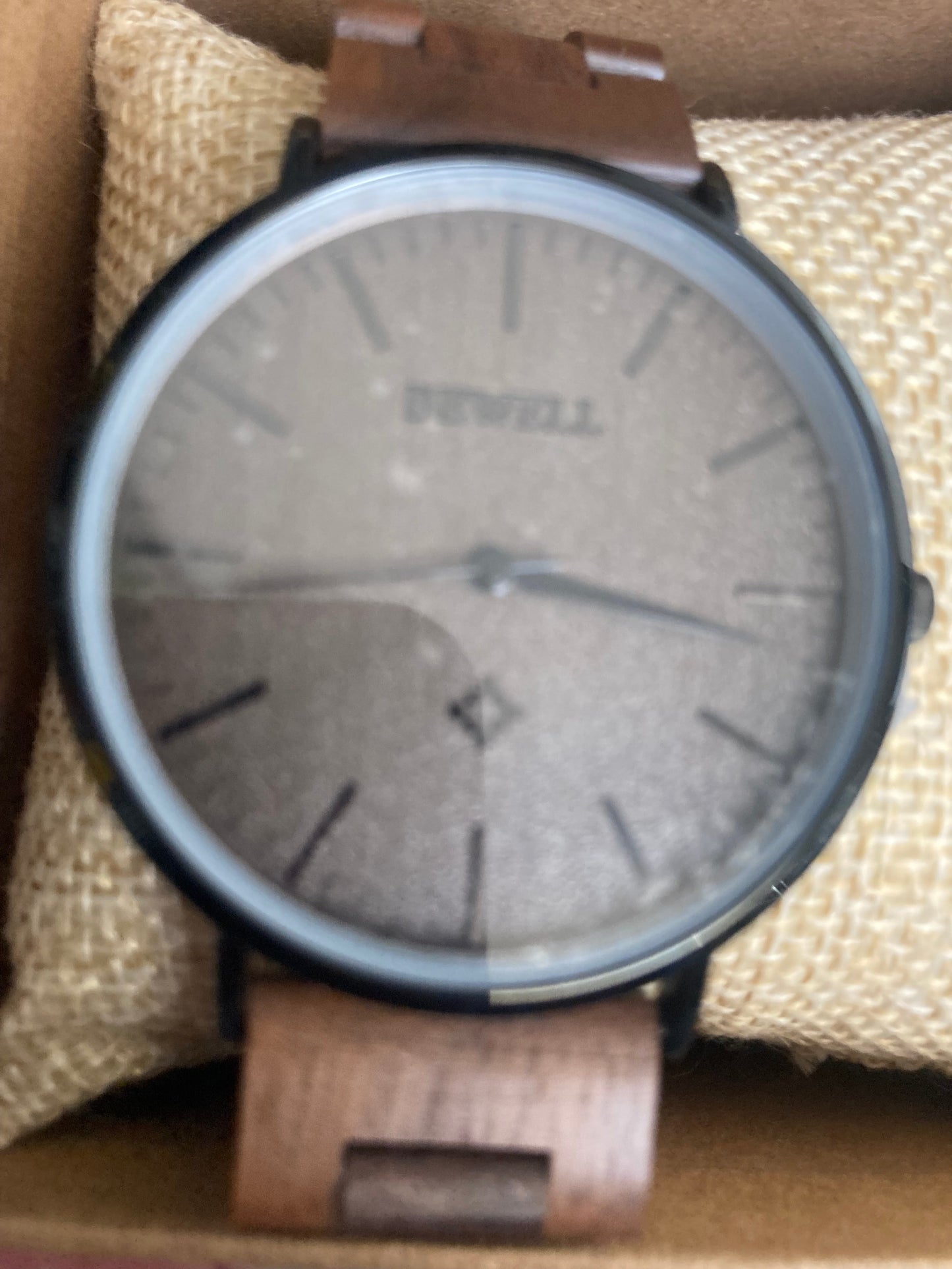 18. Komplett Holz Uhr L schwarz nussbaum holz breite 41mm armband breite 20mm