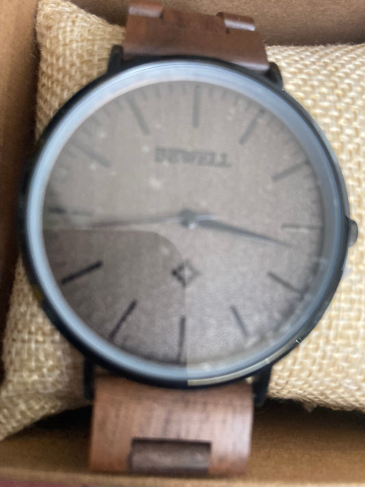 18. Komplett Holz Uhr L schwarz nussbaum holz breite 41mm armband breite 20mm