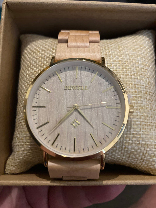 22. Komplett Holz Uhr L ahorn holz breite 43mm armband breite 23mm