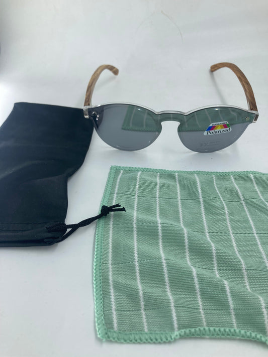 9. Sonnenbrille, Bügel aus Bambus und holz spiegel mit schwarz linse - polarized und uv400 schutz