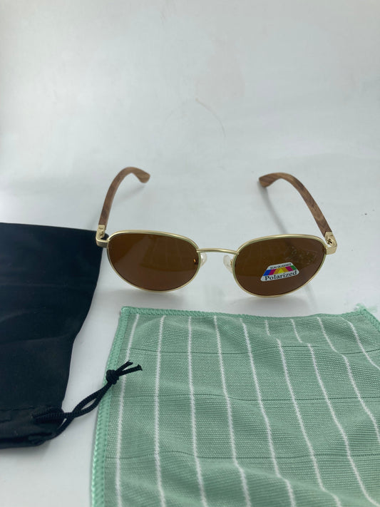 24. Sonnenbrille, Bügel aus Bambus und holz klein braun mit braun linse, bügel aus nussbaum , polarized und uv400 schutz