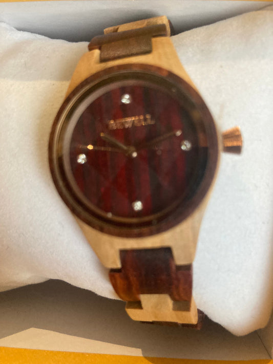9. Komplett Holz Uhr S olivern und rot sandleholz breite 28mm armband breite 16mm