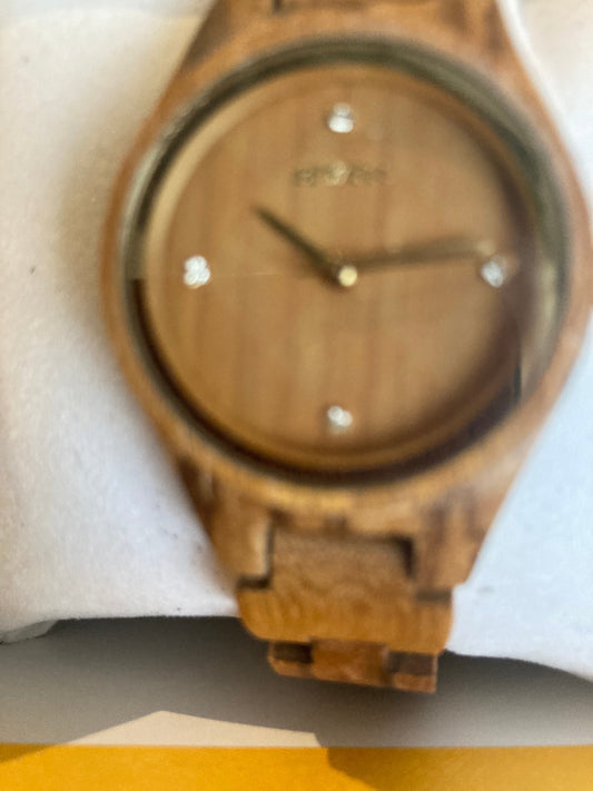 10. Komplett Holz Uhr S zebrano holz breite 28mm armband breite 16mm