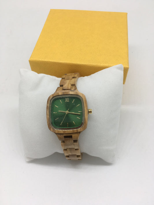 54. Komplett Holz Uhr S oliven holz 28.5mm breite ,armband 13mm breite