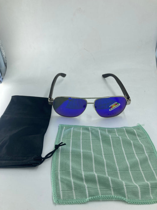 30. Sonnenbrille, Bügel aus Bambus und holz blau mit schwarz linse , bügel aus ebenholz,polarized und uv400 schutz