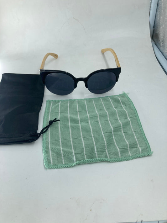 65. Sonnenbrille, Bügel aus Bambus und holz schwarz sonnenbrille mit schwarz linse,bügel aus bambus,uv400 schutz