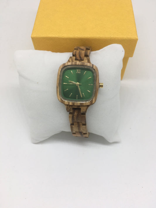 56. Komplett Holz Uhr S zebrano holz 28.5mm breite armband 13mm breite