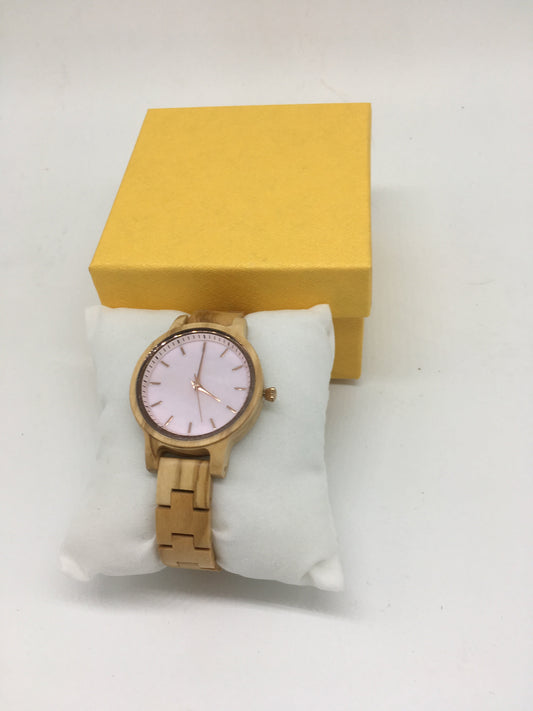 57. Komplett Holz Uhr S oliven holz breite 36mm armband breite 15mm