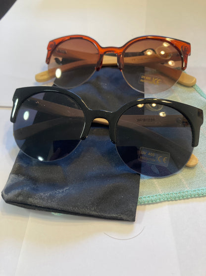 2. Sonnenbrille, Bügel aus Bambus  und uv400 schutz