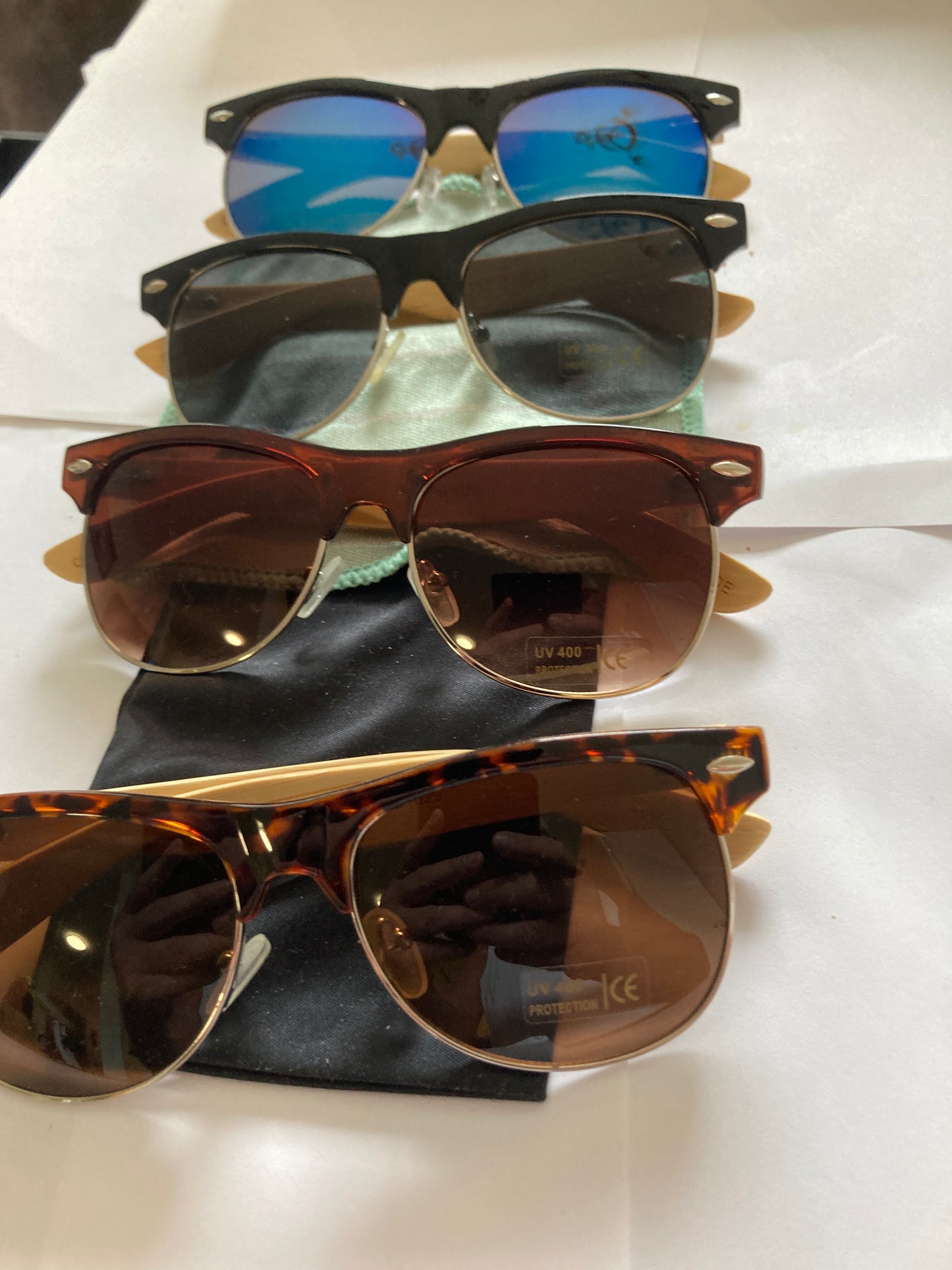 30.Sonnenbrille, Bügel aus Bambus sonnenbrille,mit metal pip in ecke,mit linse,uv400 schutz69