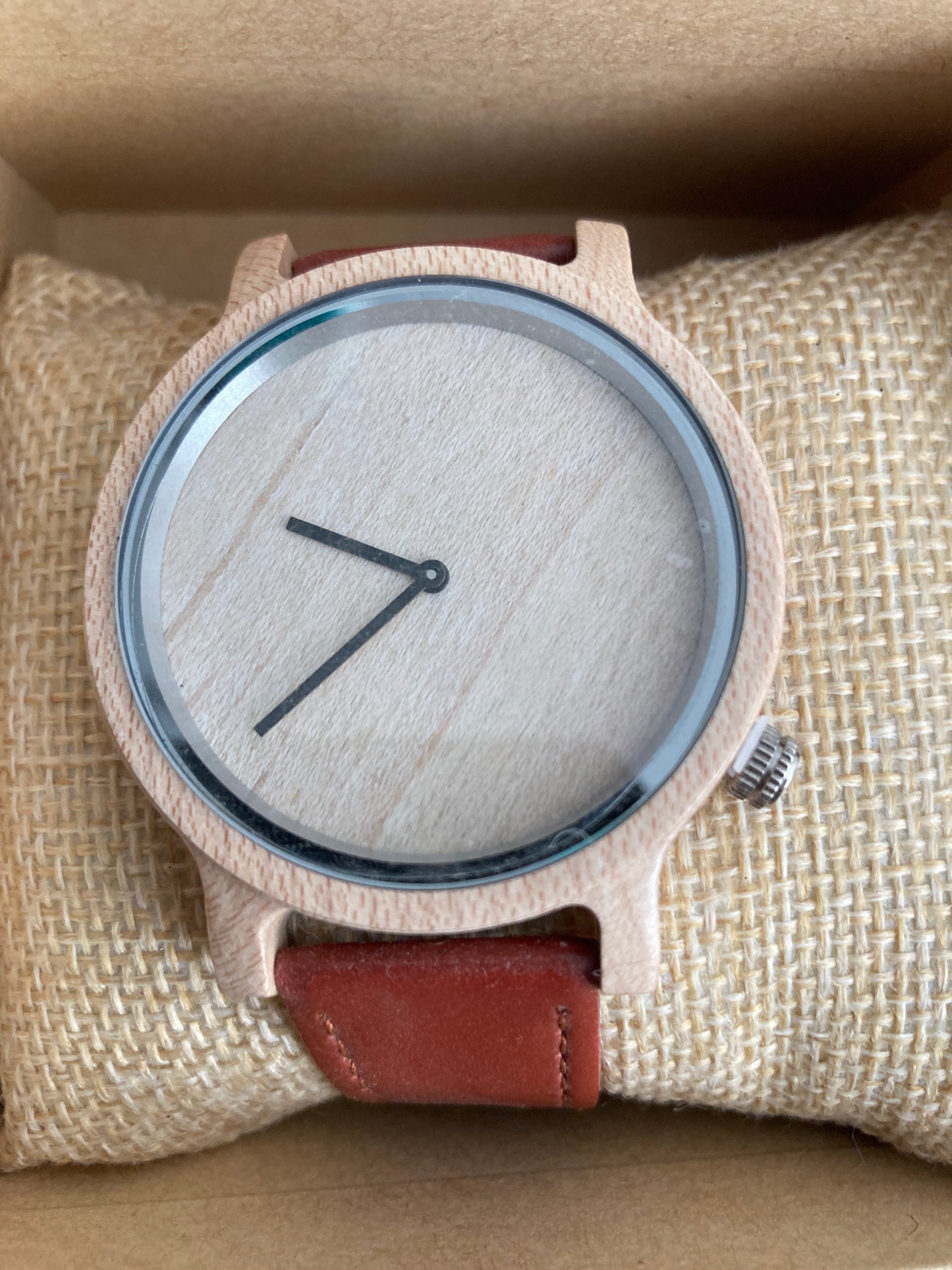 3. Holz Uhr mit Leder Armband L bambus holz breite 45mm lederarmband breite 23mm