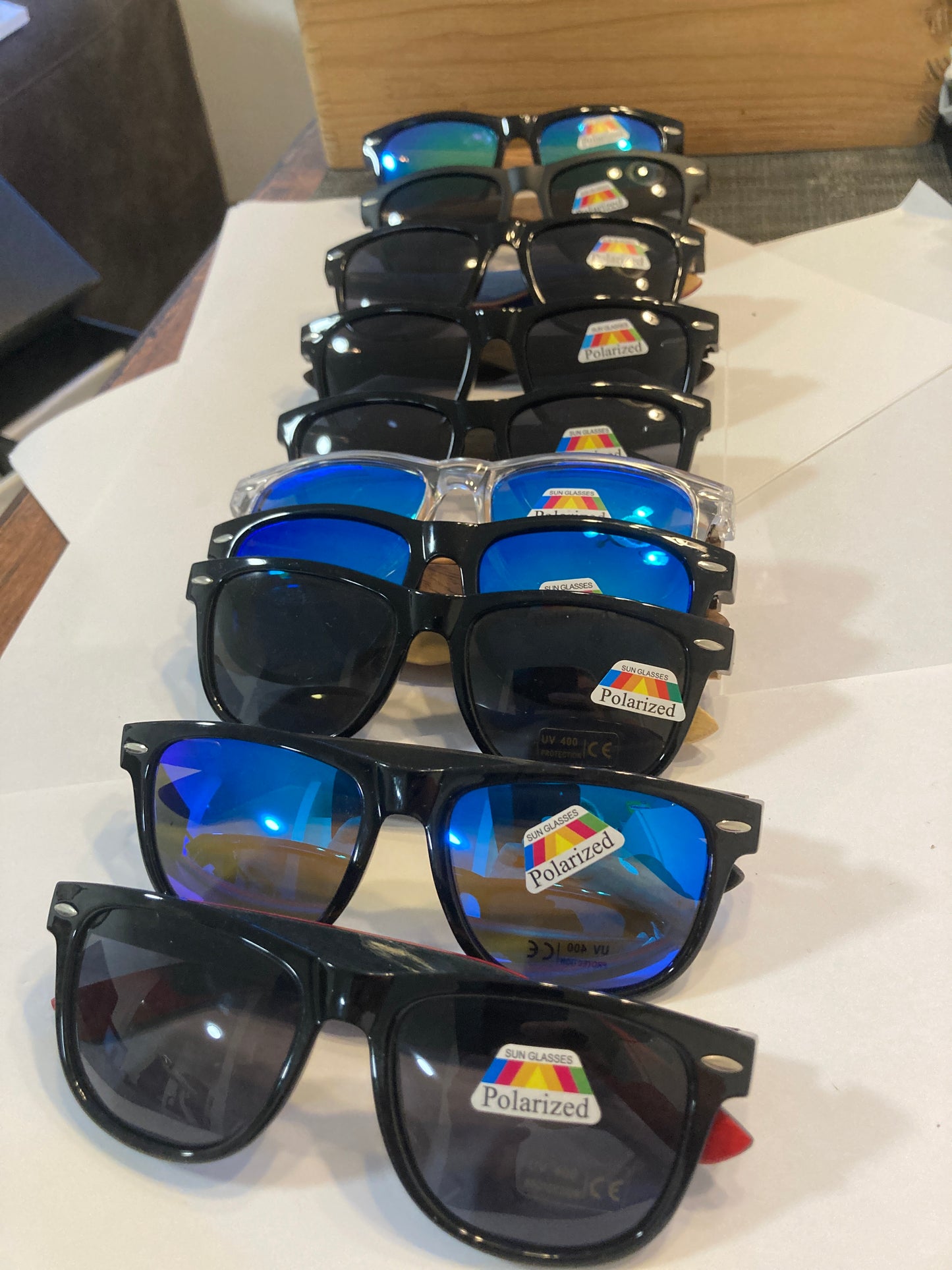 29.Sonnenbrille, Bügel aus Bambus und holz sonnenbrille schwarz mit schwarz linse , und uv400 Schutz und polarized