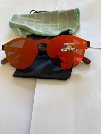 6. Sonnenbrille, Bügel aus Bambus und holz braun mit brun linse polarized und uv400 schutz