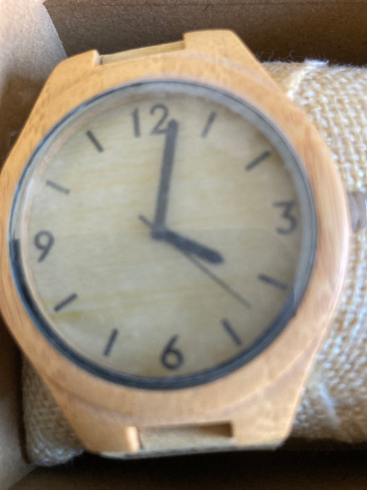 4. Holz Uhr mit Leder Armband L ahorn breite 45mm lederarmband breite 23mm