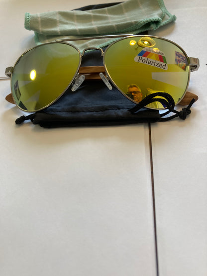 21.Sonnenbrille, Bügel aus Bambus und holz Pilotenbrillen , bügel aus holz, polarized und uv400 schutz