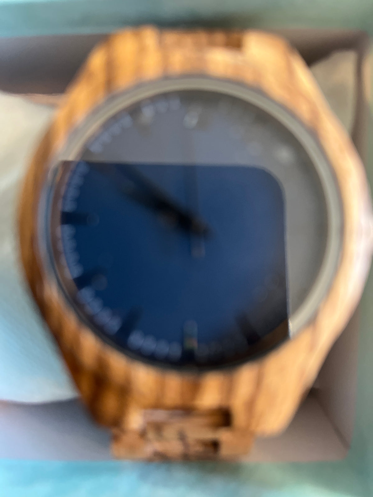 82.Komplett Holz Uhren L zebrano holz breite 45mm armband 22mm
