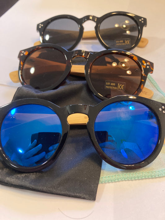 3. Sonnenbrille, Bügel aus Bambus  und uv400 schutz