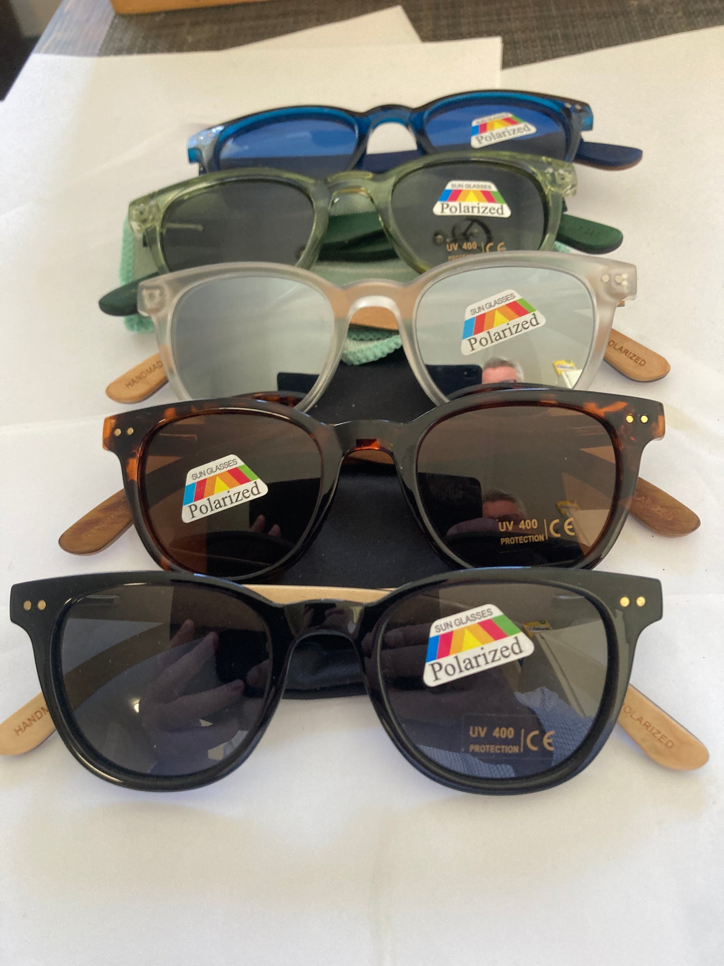 14.Sonnenbrille, Bügel aus  holz mit verschiedenen Farbe linse - uv400 schutz-polarized