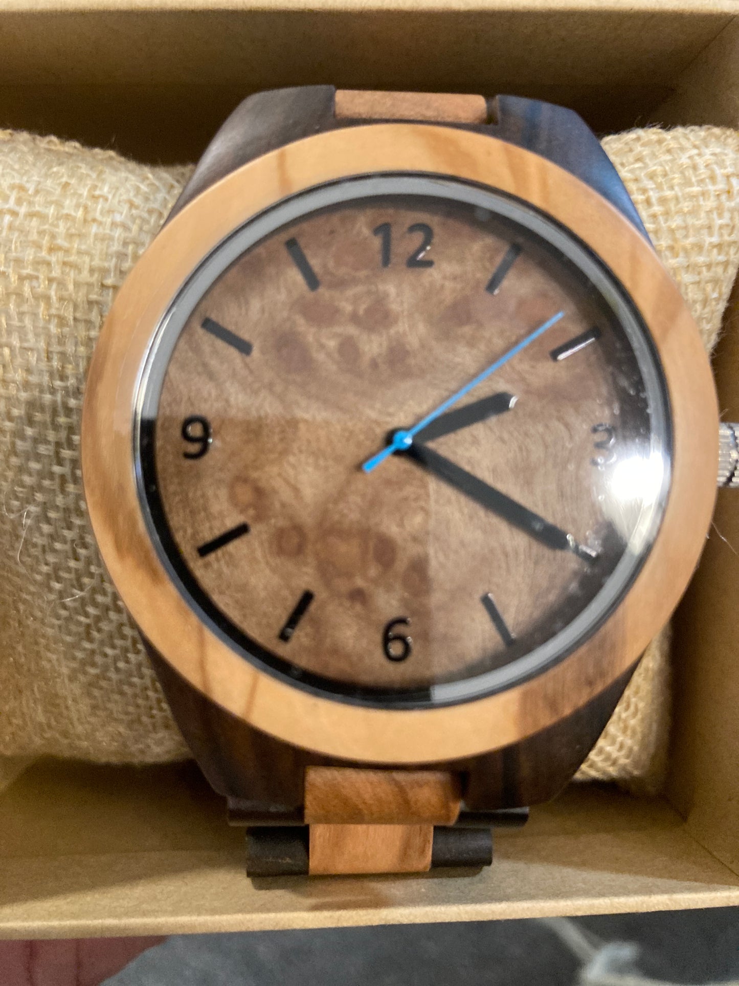 61. Komplett Holz Uhr L sandel und olivern holz breite 44mm , armband breite 24mm