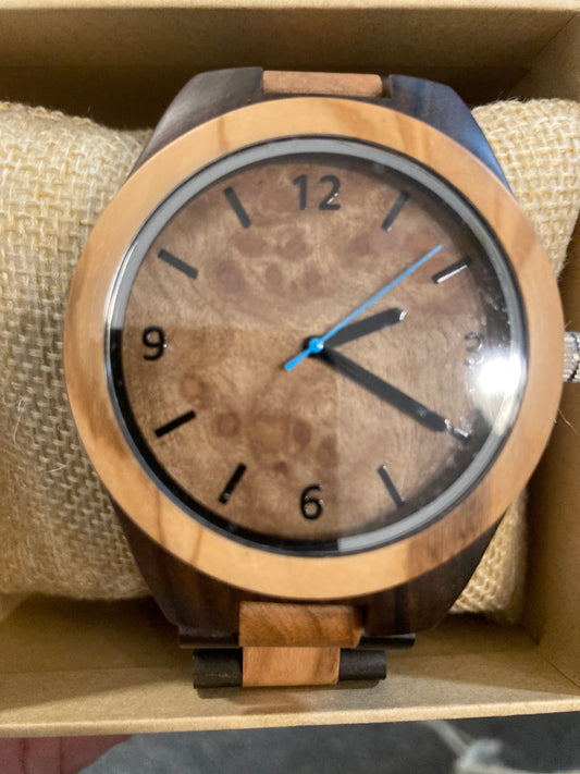 61. Komplett Holz Uhr L sandel und olivern holz breite 44mm , armband breite 24mm