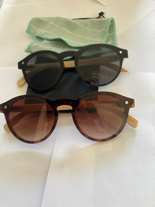 5. Sonnenbrille, Bügel aus Bambus und holz mit brun oder schwarz  linse uv400 schutz