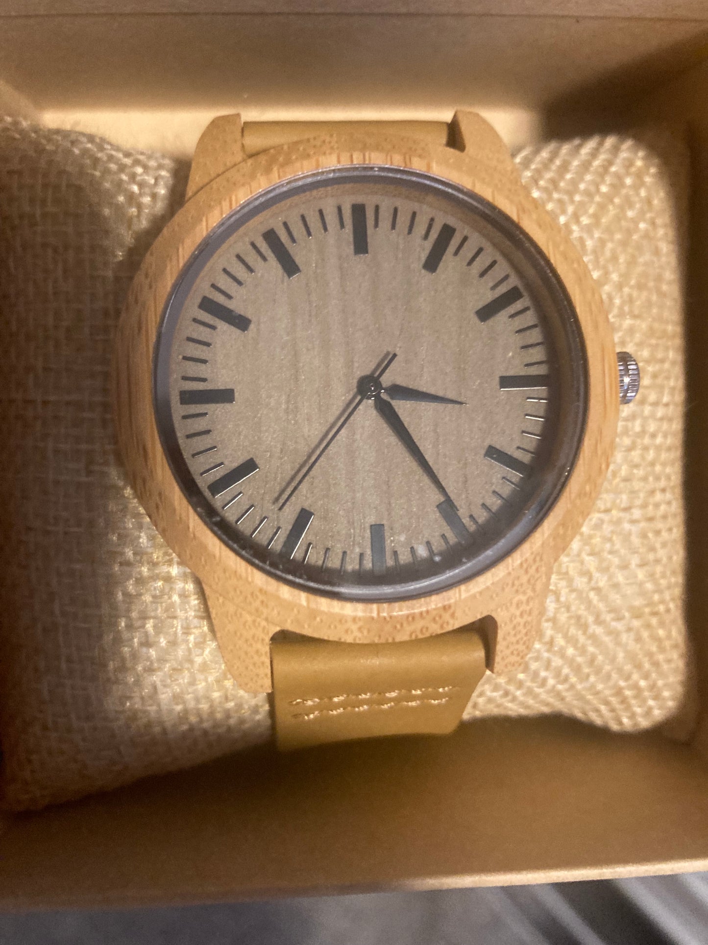 5. Holz Uhr mit Leder Armband L ahornholz 43mm lederarmband breite 19mm