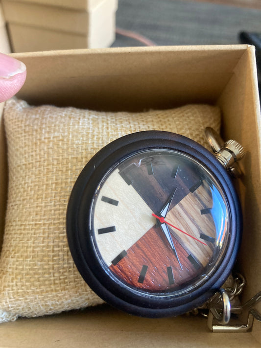 2. komplette holz taschenuhren - sandelholz breite 48mm